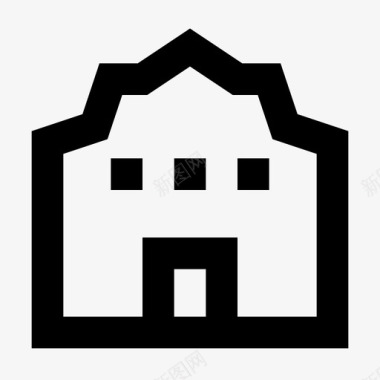 建筑物公寓家庭住宅图标图标