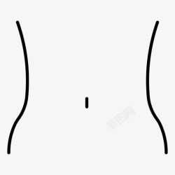 人体腹部腹部身体减肥图标高清图片