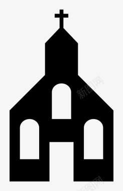 教堂建筑小教堂图标图标
