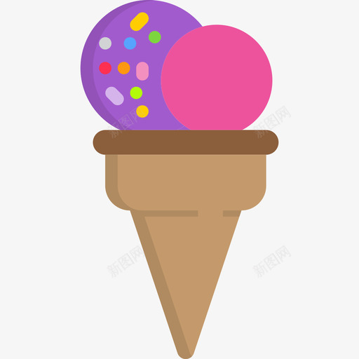 冰淇淋派对53平的图标svg_新图网 https://ixintu.com 冰淇淋 平的 派对