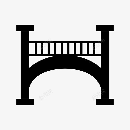桥梁景观14栋建筑图标svg_新图网 https://ixintu.com 14栋建筑 景观 桥梁
