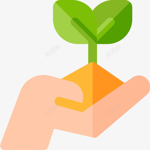 植物树可持续能源31平坦图标svg_新图网 https://ixintu.com 可持续能源31 平坦 植物树