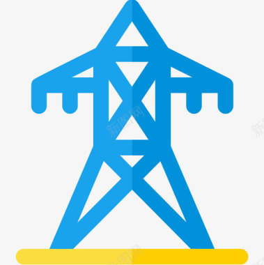 电塔可持续能源31扁平图标图标