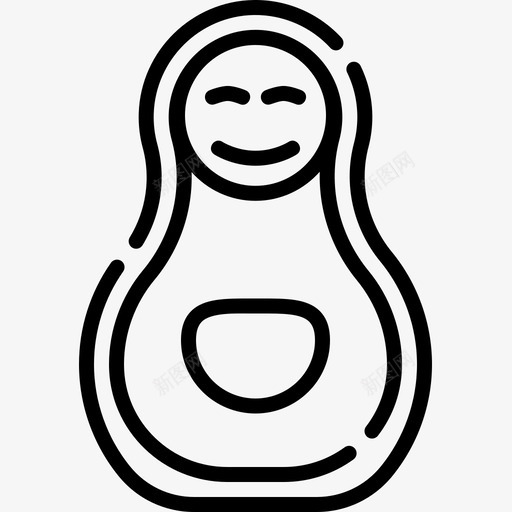 Matryoshka圣诞玩具9线性图标svg_新图网 https://ixintu.com Matryoshka 圣诞玩具9 线性