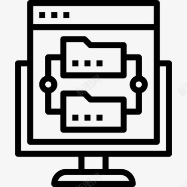 应用程序web开发49线性图标图标