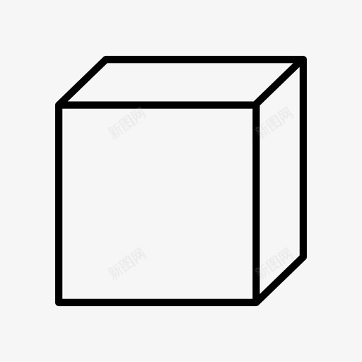 立方体三维几何图标svg_新图网 https://ixintu.com 三维 几何 形状 界面 立方体 符号