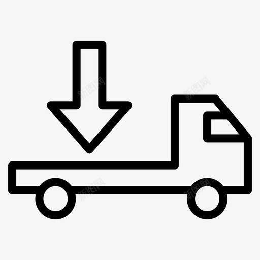 卡车快递送货图标svg_新图网 https://ixintu.com 卡车 快递 提货 装运 送货