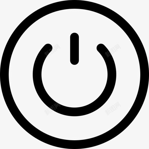 电源按钮核能2线性图标svg_新图网 https://ixintu.com 按钮 核能 电源 线性