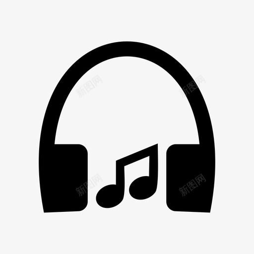 耳机音频耳朵图标svg_新图网 https://ixintu.com 声音 耳朵 耳机 音乐 音量 音频