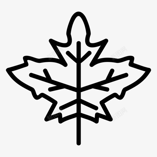 枫树秋天加拿大图标svg_新图网 https://ixintu.com 加拿大 叶 枫树 树 秋天
