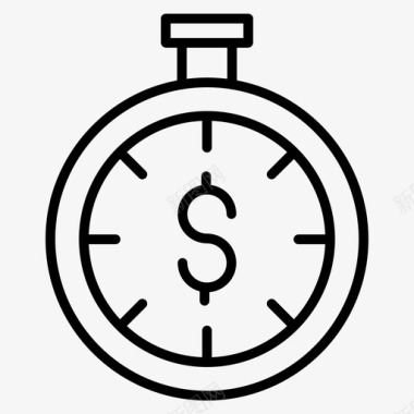 计时器美元经济图标图标