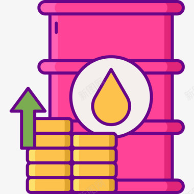 油投资5线性颜色图标图标