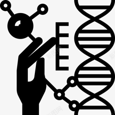 遗传学生物技术3字形图标图标