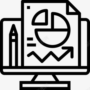 分析文件和文件43线性图标图标