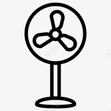 风扇冷却电子图标图标