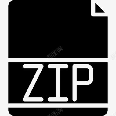 Zip文件扩展名4填充图标图标