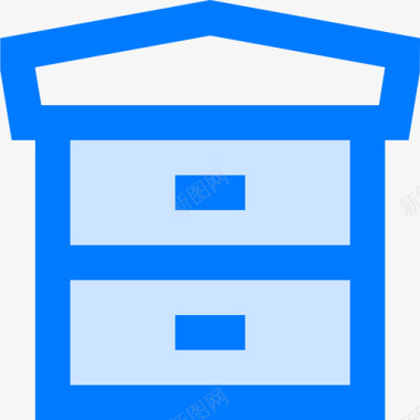 动物养蜂场15蓝色图标图标