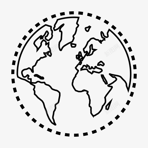 世界地球行星图标svg_新图网 https://ixintu.com 世界 地球 旅行 行星
