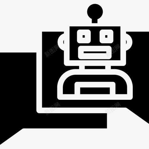 机器人人工智能39实心图标svg_新图网 https://ixintu.com 人工智能 实心 机器人