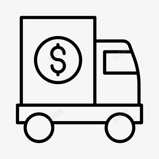 装甲车银行金融图标svg_新图网 https://ixintu.com 装甲车 货币 金融 银行
