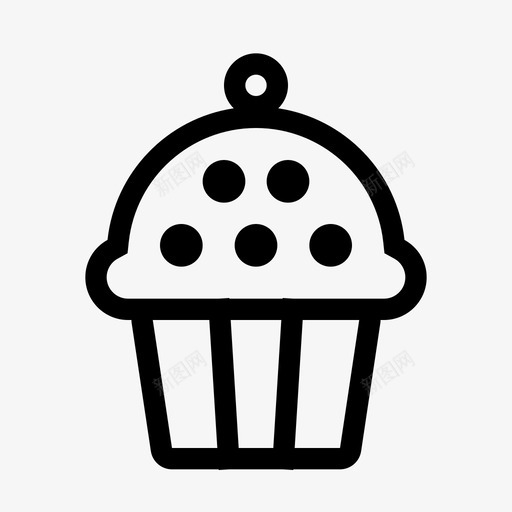纸杯蛋糕甜点食物图标svg_新图网 https://ixintu.com 厨房 甜点 纸杯蛋糕 食物