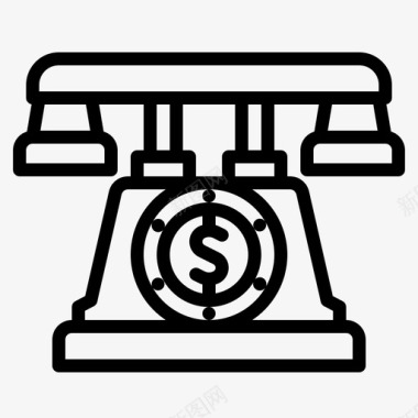 电话成本技术图标图标