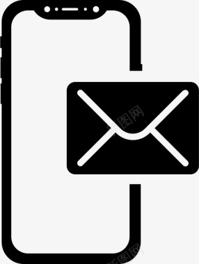 移动邮件警报通知图标图标