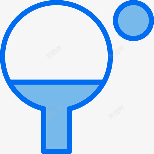 乒乓球玩具8蓝色图标svg_新图网 https://ixintu.com 乒乓球 玩具 蓝色