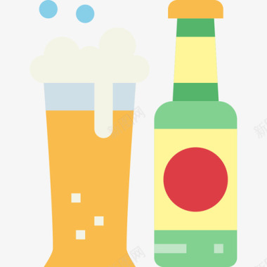 啤酒晚餐2平淡图标图标