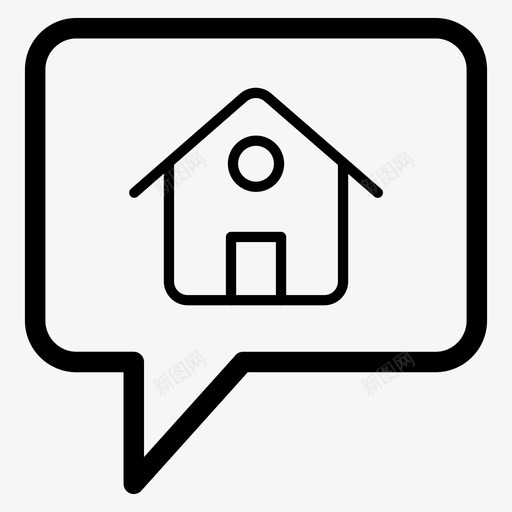 房地产房屋信息图标svg_新图网 https://ixintu.com 信息 房地产 房屋 消息 财产 通知