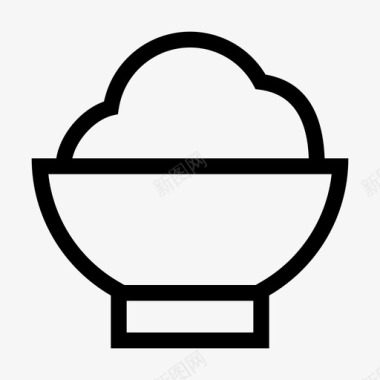 米饭食物厨房图标图标