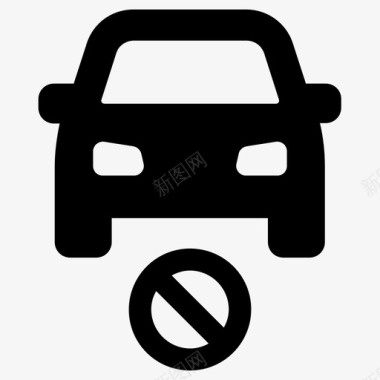禁止车辆禁止停车图标图标