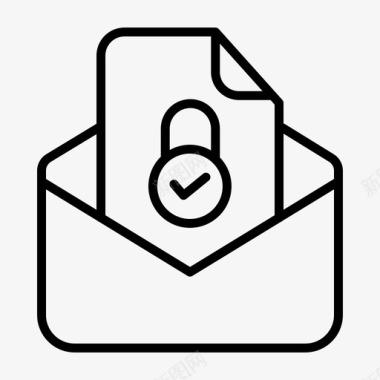 锁信件邮件图标图标