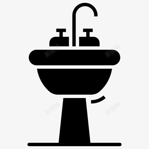 洗碗盆洗脸盆水龙头碗图标svg_新图网 https://ixintu.com 一套 图标 室内设计 水龙头 洗碗 洗脸盆 碗盆 雕文
