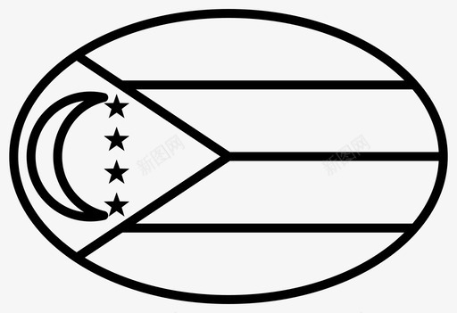 科摩罗对话旗帜图标图标