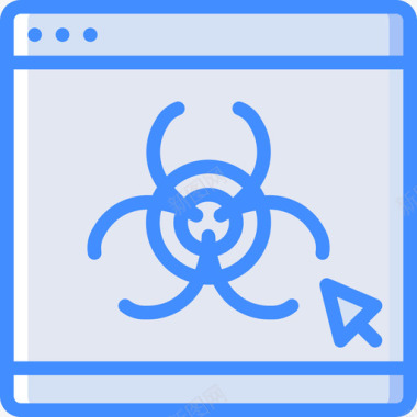病毒黑客26蓝色图标图标