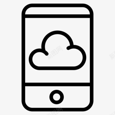 手机云文件云智能手机图标图标