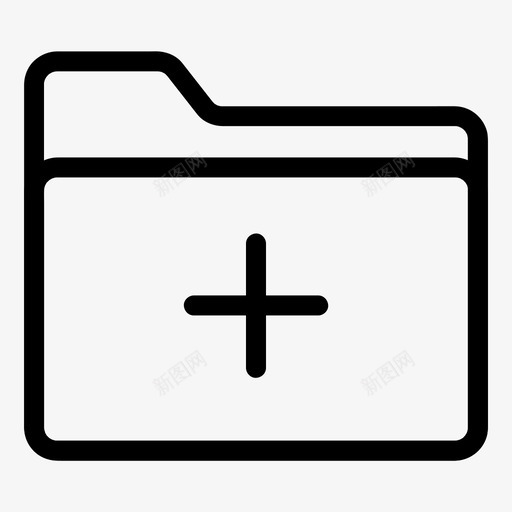添加文件夹创建文件图标svg_新图网 https://ixintu.com 创建 存储 文件 新建 添加文件夹