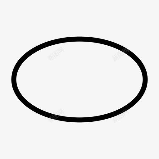 椭圆几何体形状图标svg_新图网 https://ixintu.com 几何体 形状 椭圆