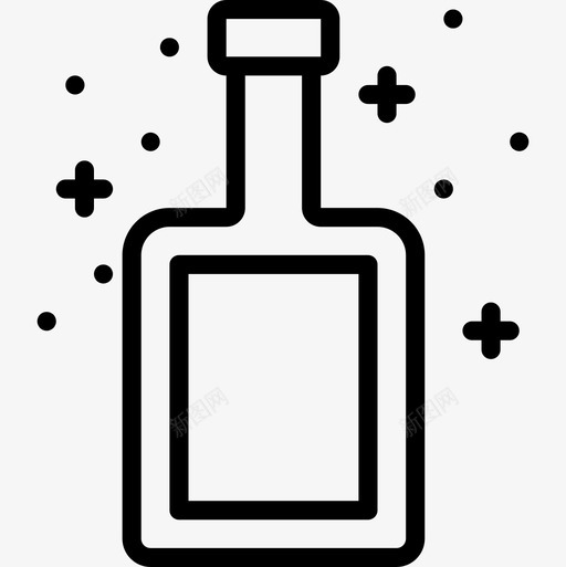 瓶装酒精饮料线性图标svg_新图网 https://ixintu.com 瓶装 线性 酒精 饮料
