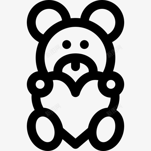 泰迪熊母亲节23直系图标svg_新图网 https://ixintu.com 母亲节23 泰迪熊 直系