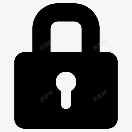 锁挂锁隐私图标svg_新图网 https://ixintu.com 安全 挂锁 隐私
