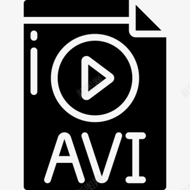 Avi视频制作9填充图标图标