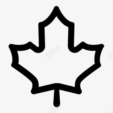 枫树加拿大叶子图标图标