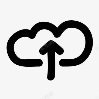 云上传箭头绘制图标图标
