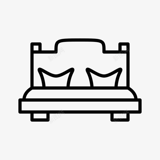 床家具枕头图标svg_新图网 https://ixintu.com 家具 床 枕头 睡眠 购物