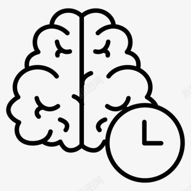 大脑教学时间图标图标