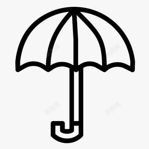 雨伞防护雨水图标svg_新图网 https://ixintu.com 天气 概要 物流 防护 雨伞 雨水