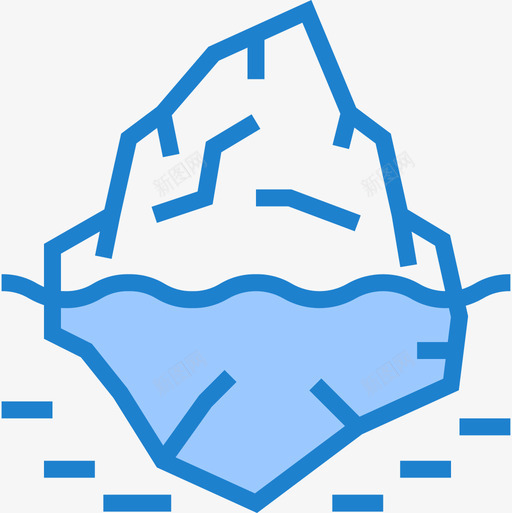 冰山污染15蓝色图标svg_新图网 https://ixintu.com 冰山 污染 蓝色