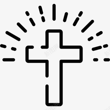 十字架属灵的12直系的图标图标